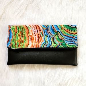 LUXURY BRAND LOVE MODA BRAND FAUX LEATHER RETRO DESIGN CLUTCH purse